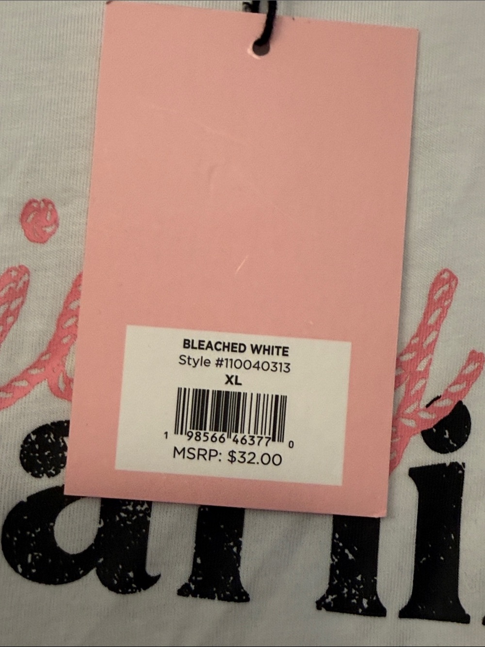 Juicy Couture White Tee with Pink and Black 'Juicy Darlin'' Graphic XL - Picture 4 of 4